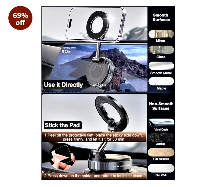 360° Magnetic Car Phone Holder – Strong Grip & Adjustable Mount for Dashboard or Windshield         FREE SHIPPING